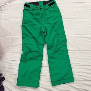 Jupa Green Ski Snowboard pants, Kid sz 12, adjustable waist, extendable legs